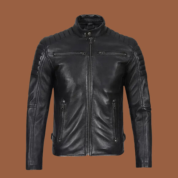 Men’s Sprint Black Leather Jacket