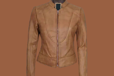 Women’s Ricki Gigli brown leather jacket