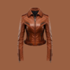 Women’s stylish brown leather jacket