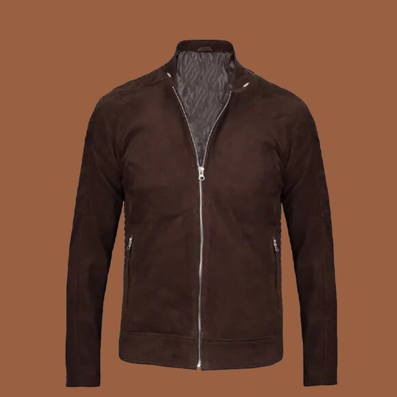 Men's Classic Dark Brown Suede Jacket