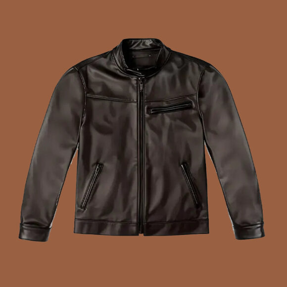 Men's Vintage Brown Biker Jacket