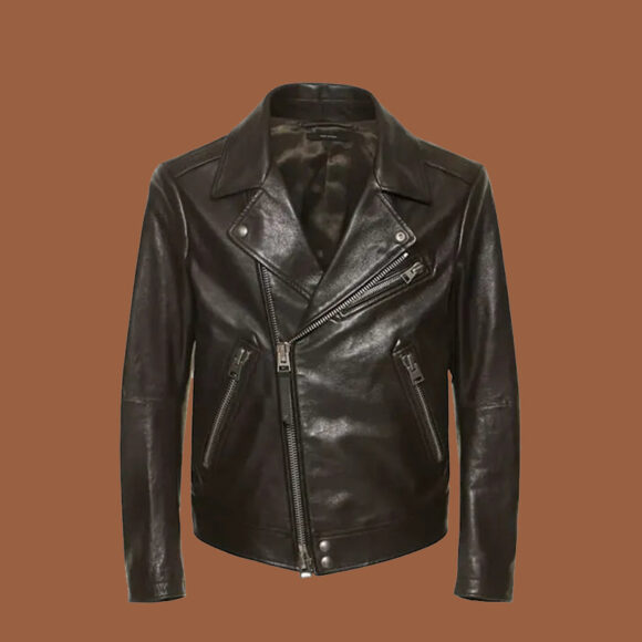 Men's Slim Fit Brown Biker Jackets