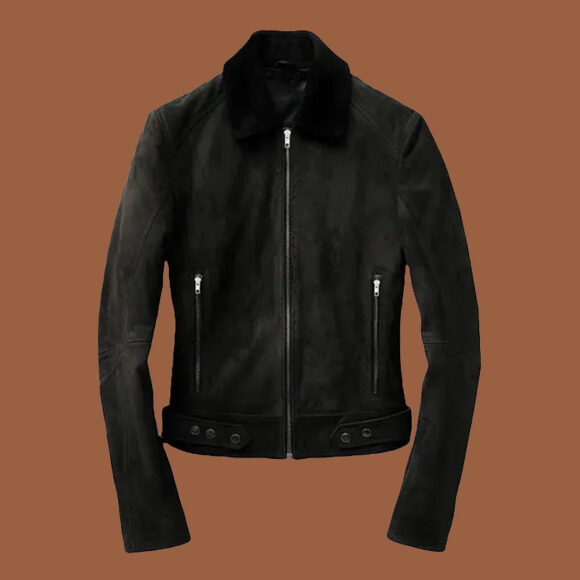 Men's Black Suede Leather Jacket