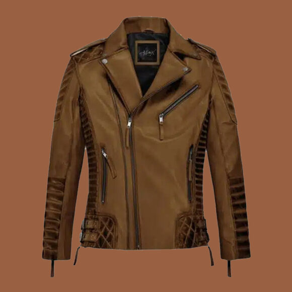 Men's Charles Burnt Tan Leather Jacket