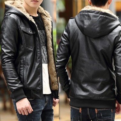 Premium hooded leather jacket by BFI Leathers with timeless style and modern edge