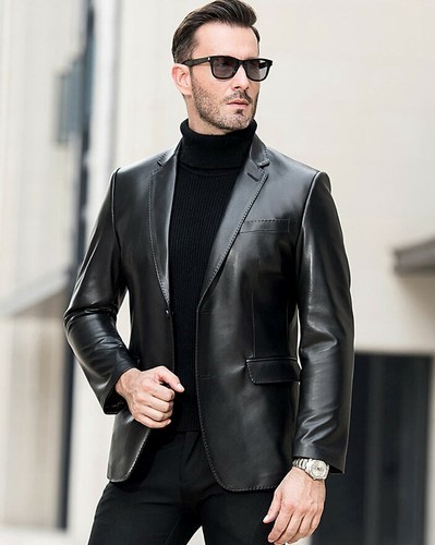 Premium men’s leather blazer by BFI Leathers