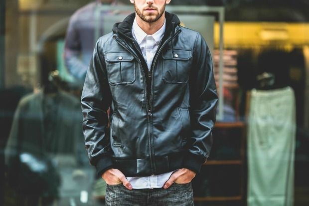Classic bomber leather jacket by BFI Leathers with premium craftsmanship and modern design